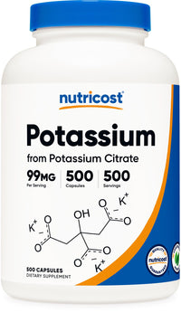 Thumbnail for Nutricost Potassium Citrate 99mg, 500 Capsules