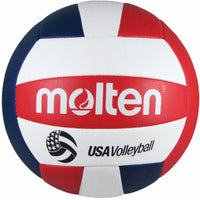 Thumbnail for Molten Camp Recreational Volleyball, Red/White/Blue (MS500-3), Official Size and Weight