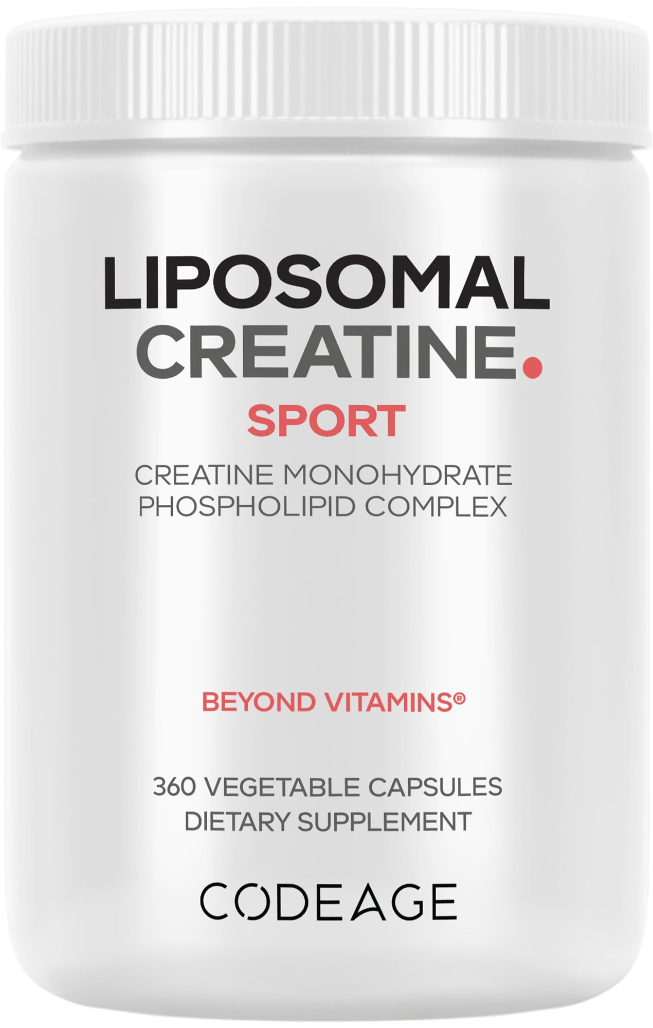 Codeage Liposomal Creatine Monohydrate Supplement, Pure Creatine 2500mg - 3 Months Supply, Micronized, Creatinine Muscles Sports Nutrition and Athletes, Non-GMO - 360 Capsules