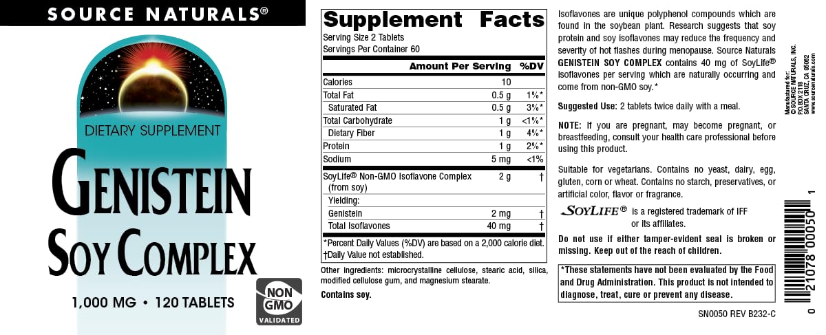 Source Naturals Genistein Soy Complex* 1000 mg - 120 Tablets