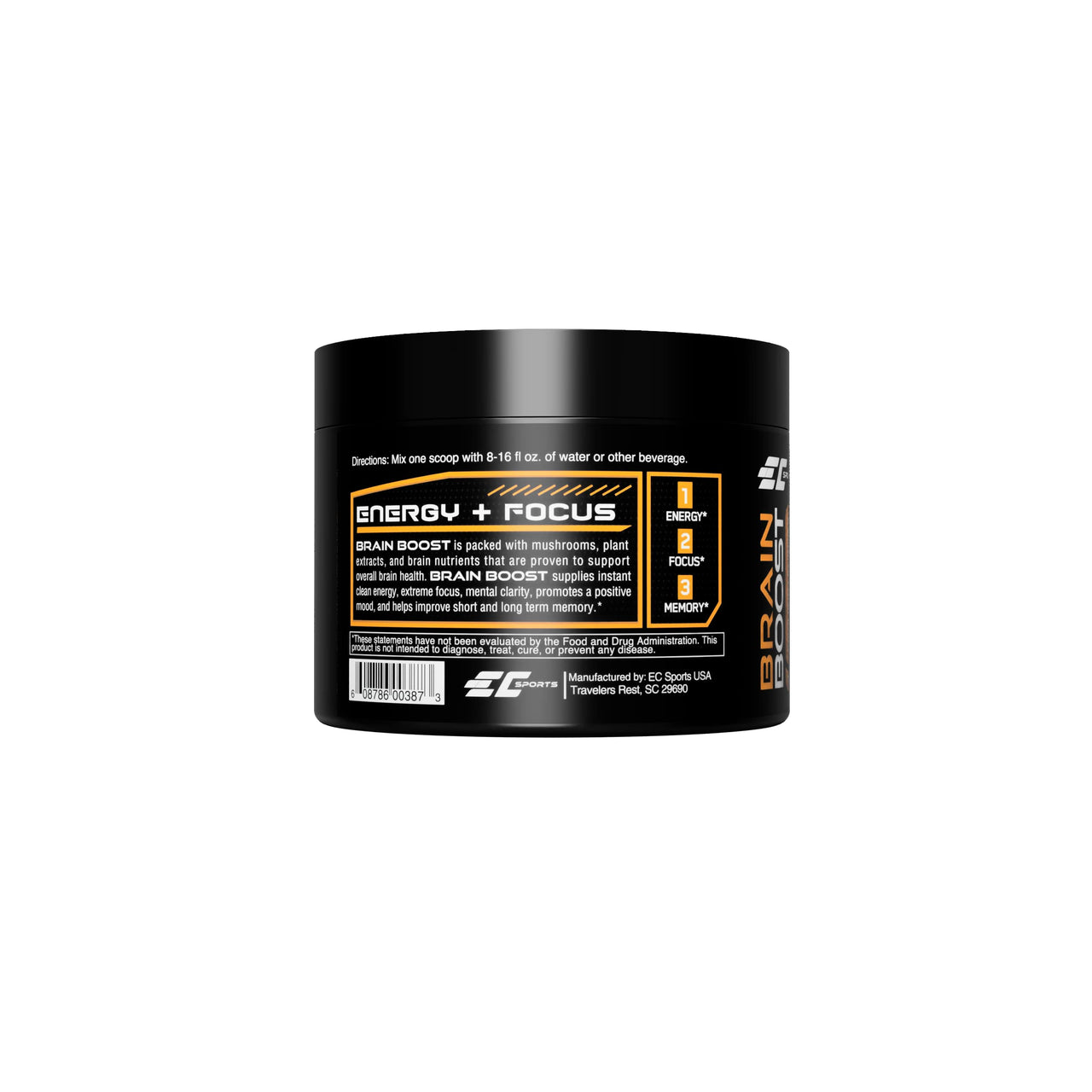 EC Sports Brain Boost Tropical Punch Nootropic Supplement for Focus, Faster Processing, Instant Energy & Performance w/ 18 Nootropics - 30 Servings