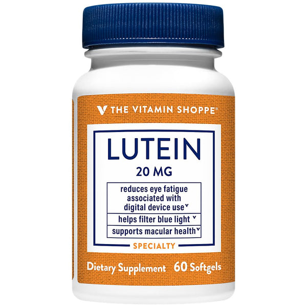 Image 1 of The Vitamin Shoppe Lutein 20 MG - Eye Health, Vision Support & Blue Light Protection, Carotenoid Antioxidant (60 Softgels)