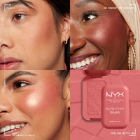 Thumbnail for NYX PROFESSIONAL MAKEUP Buttermelt Powder Blush, Fade and Transfer-Resistant Blush, Up to 12HR Make Up Wear, Vegan Formula - Feeling Butta