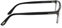 Thumbnail for TOM FORD Men's TF 5408 Rectangular Eyeglasses 56mm, Transp. Grey, Grey Horn Effect Temples, Shiny Pall, 56/16/145