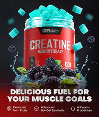 Thumbnail for Dralot 99.99% Creatine Monohydrate Gummies More 15% Strength, 5X Energy & Muscle Support Pre-Workout Complex Creatine for Women & Men with 5000mg Creatine, L-Taurine, B12, Mg and K, Vegan