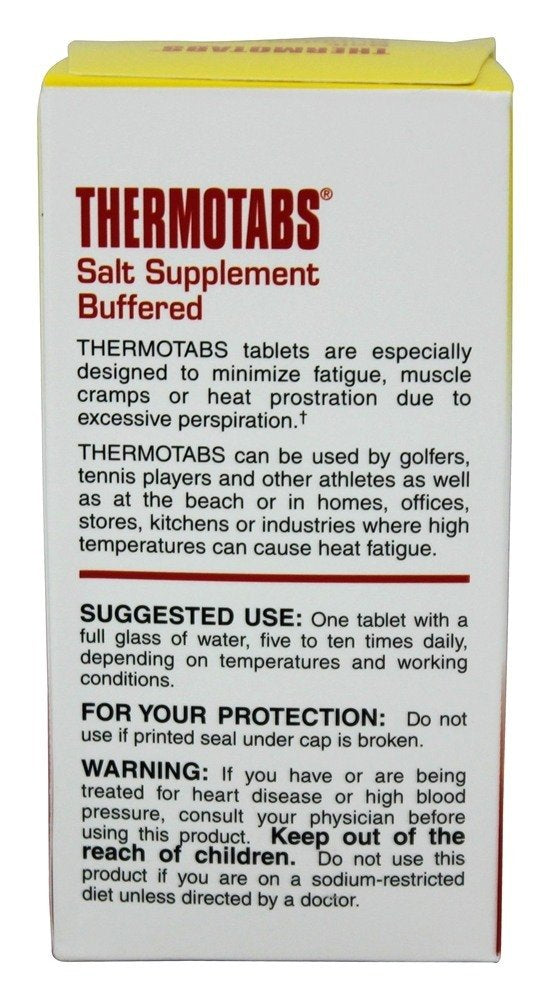 Thermotabs Salt Supplement, Buffered, 100 Tablets