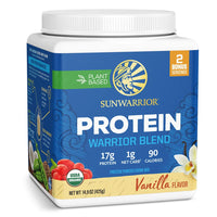 Thumbnail for Organic Plant Based Protein Powder | Vegan Organic Protein Powder Vanilla Flavored with BCAA Amino Acids & Hemp Seed Pea Blend | Non-GMO Soy Dairy Filler & Gluten Free (Vanilla, 17 Servings)