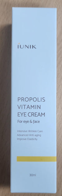 Thumbnail for IUNIK Propolis Vitamin C Face & Eye Cream with Vegetable Oil, 1.01 Fl Oz Dullness Dark Circles Puffiness Smooths Under Eyes 24 Hour Hydration For Sensitive Oily Acne-prone skin VEGAN