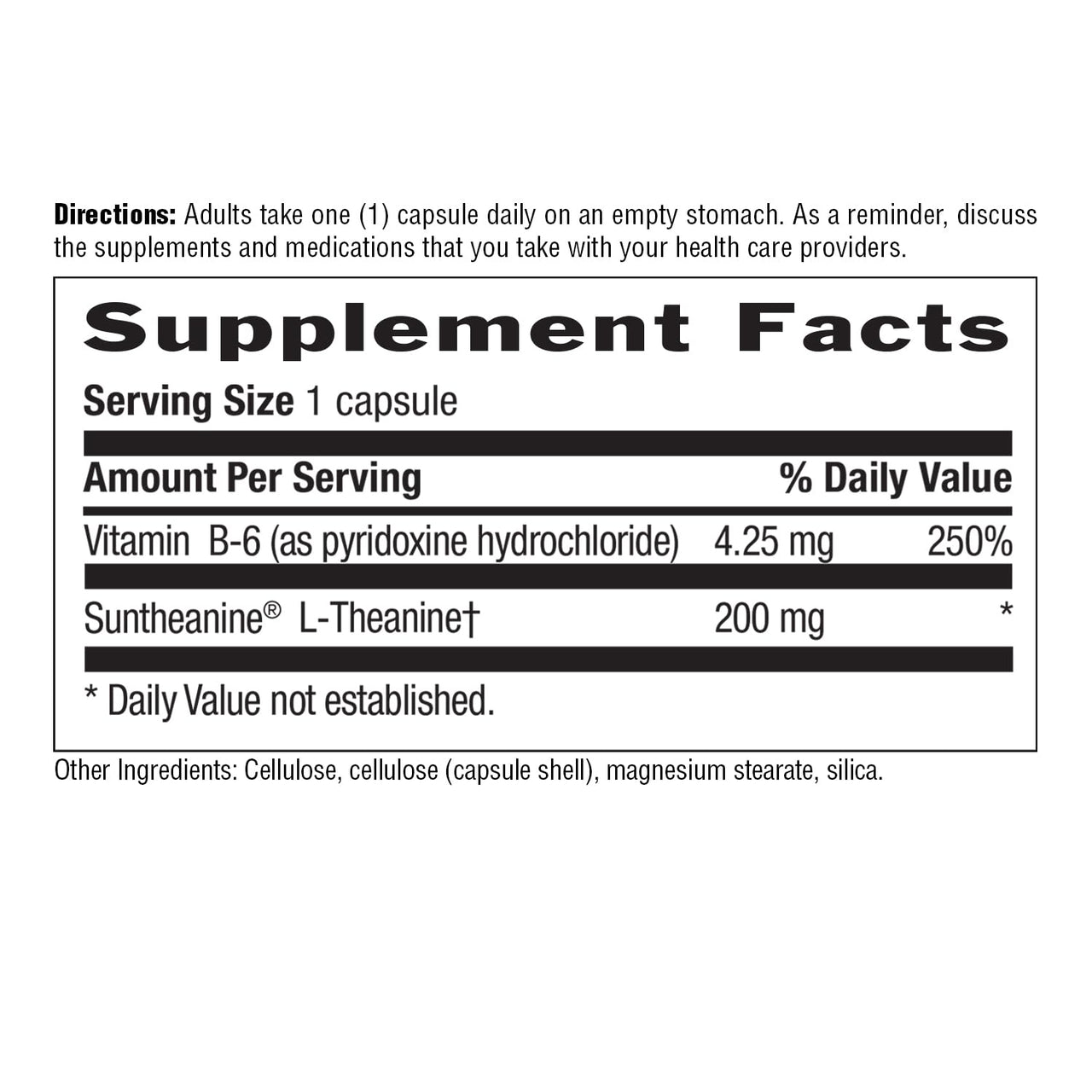 Country Life Suntheanine L-Theanine – 60 Vegan Capsules | Natural Stress Relief Supplement with Inositol | Promotes Relaxation, Focus & Better Sleep | Certified Gluten-Free, Non-Drowsy Formula