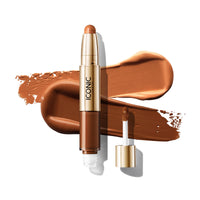 Thumbnail for ICONIC LONDON Radiant Concealer & Brightening Duo | Creamy Liquid + Brightening Crayon Dual Ended Concealer, Cruelty Free, Vegan Makeup (Golden Rich) 0.08 oz