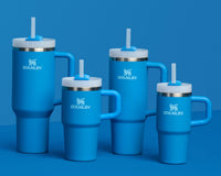 Thumbnail for STANLEY Quencher H2.0 Tumbler with Handle and Straw 40 oz | Flowstate 3-Position Lid | Cup Holder Compatible for Travel | Insulated Stainless Steel Cup | BPA-Free | Azure