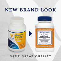 Thumbnail for The Vitamin Shoppe Ubiquinol CoQ-10 200mg - Beneficial for Those Taking Statins – Supports Heart & Cellular Health and Healthy Energy Production, Essential Antioxidant – Once Daily (60 Softgels)