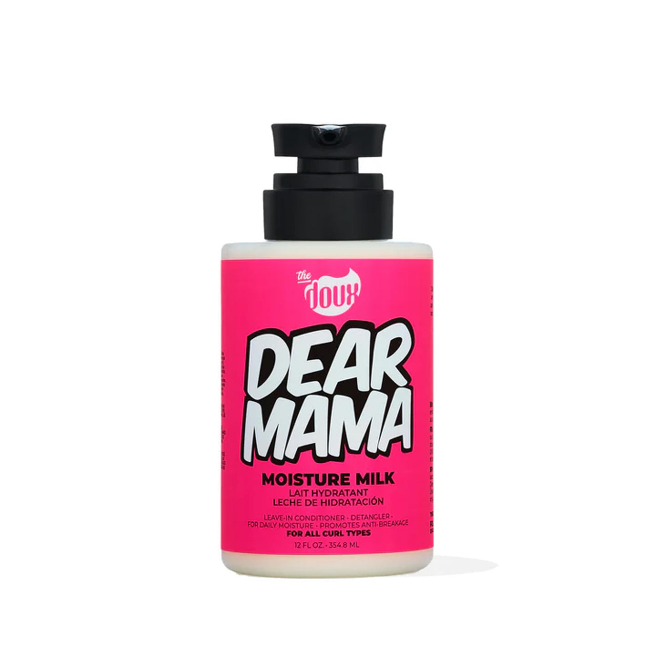 The Doux DEAR MAMA Moisture Milk – Leave In Conditioner for Curly Hair with Aloe & Pineapple – Curl Refresher, Detangler & Deep Conditioner for Natural Hair Care