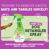Thumbnail for TropiClean Dog Detangler Spray Dematting, Leave in Conditioner, Perfect for Doodles & All Coat Types, Sweet Refreshing Scent, Made in the USA, 16 oz.