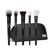 Thumbnail for Morphe Face The Beat Makeup Brushes - 5 Piece Makeup Brush Set with Foundation, Blush, Contour & Blending Brushes - Made with Synthetic Bristles & Includes Makeup Brush Case (5 Count)