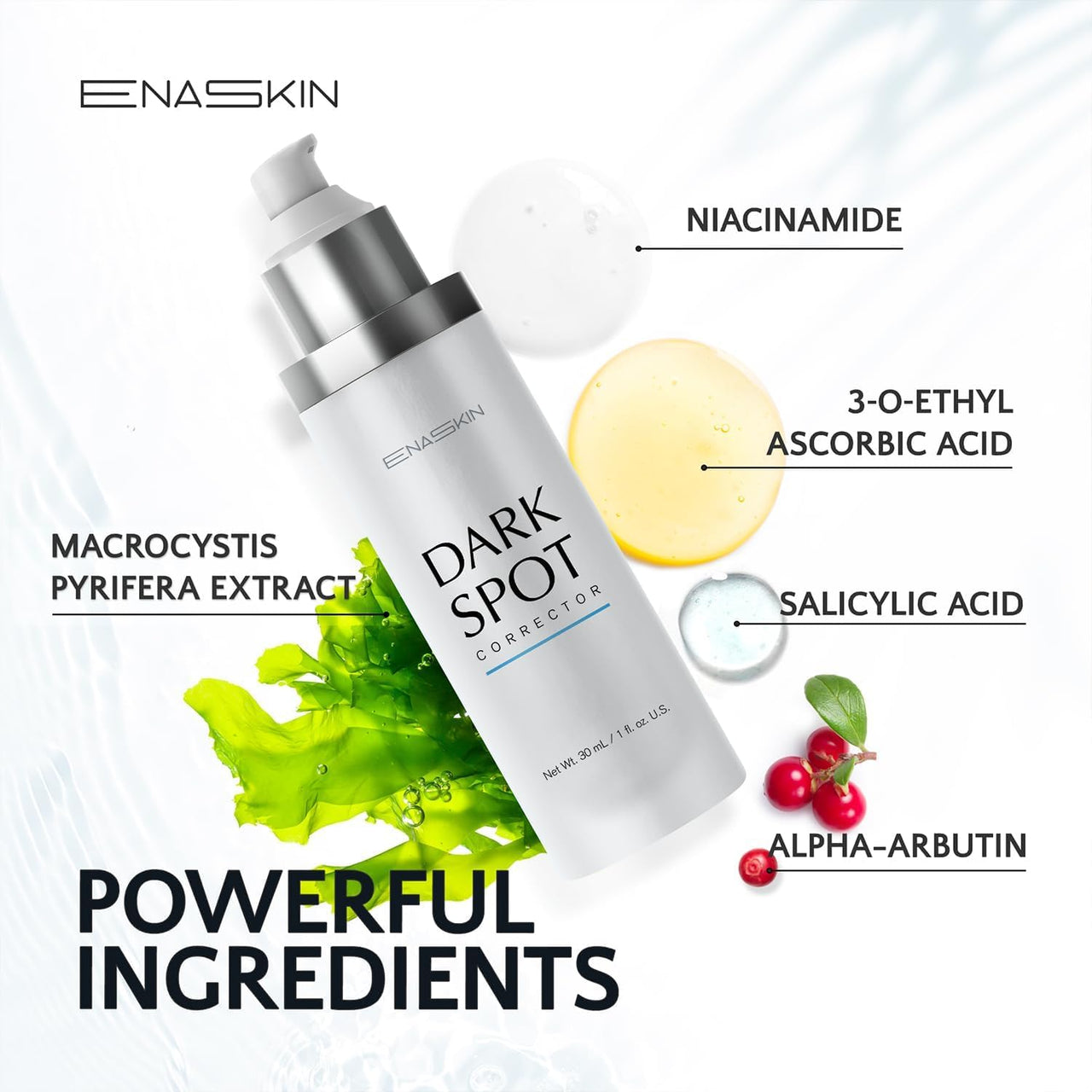 EnaSkin Dark Spot Remover Face & Body Serum: Age Spot Sun Spot Freckles - 1.0 Fl Oz