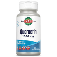Thumbnail for KAL Quercetin 1000mg Immune Support Supplement, Bioflavonoids for Immune Defense and Overall Health Support, Vegan, Gluten Free, Non-GMO, 60-Day Guarantee, 60 Servings, 60 Tablets