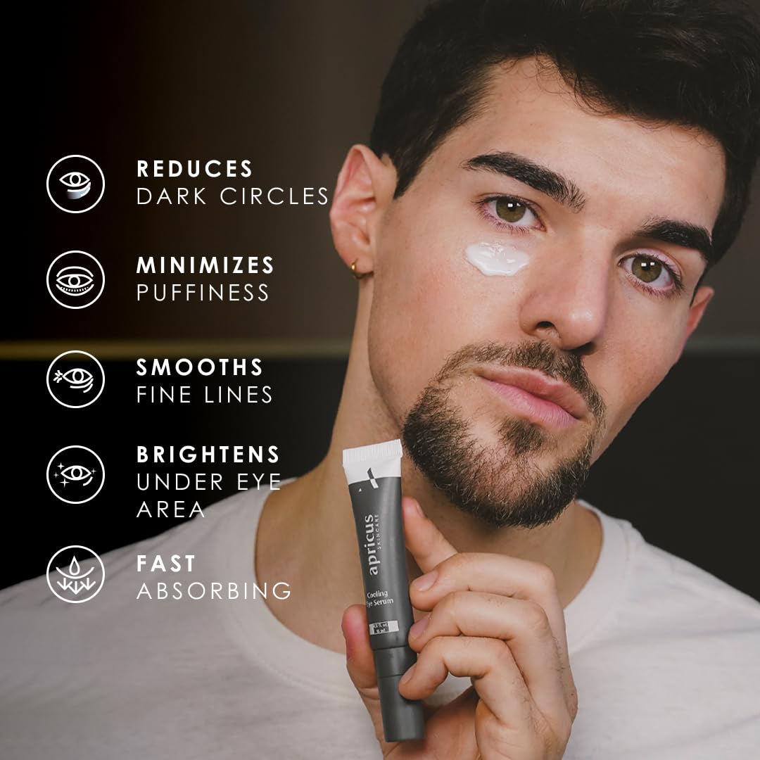 Forte Series Apricus Eye Serum, Caffeine Peptide Formula, Lightweight Serum for Dark Circles, Puffiness and Fine Lines