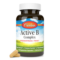 Thumbnail for Carlson - Active B Complex, Energy Production, Immune Function & Stress Management (120 Capsules)