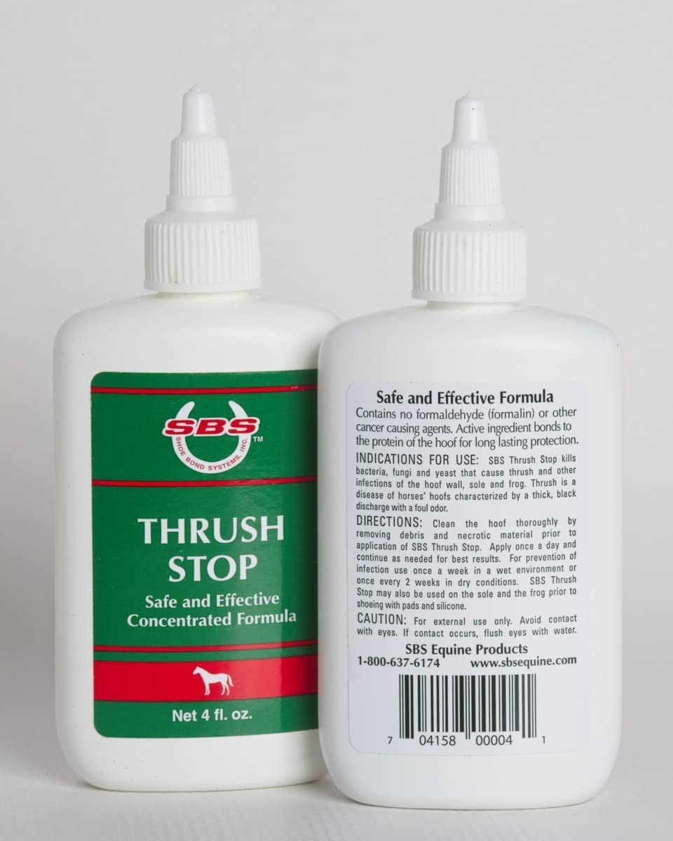 THRUSH STOP SBS Equine Thrush Treatment for Horses for The Finest Horse Care | The Horse-Journal’s Product of The Year and #1 Pick Against Hoof Thrush (4 Fluid Oz)