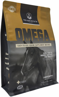 Thumbnail for Majesty's Omega Wafers - Superior Horse / Equine Skin, Coat, and Immune Support Supplement - Omega 3, 6, 9, and Biotin - 60 Count (2 Month Supply)