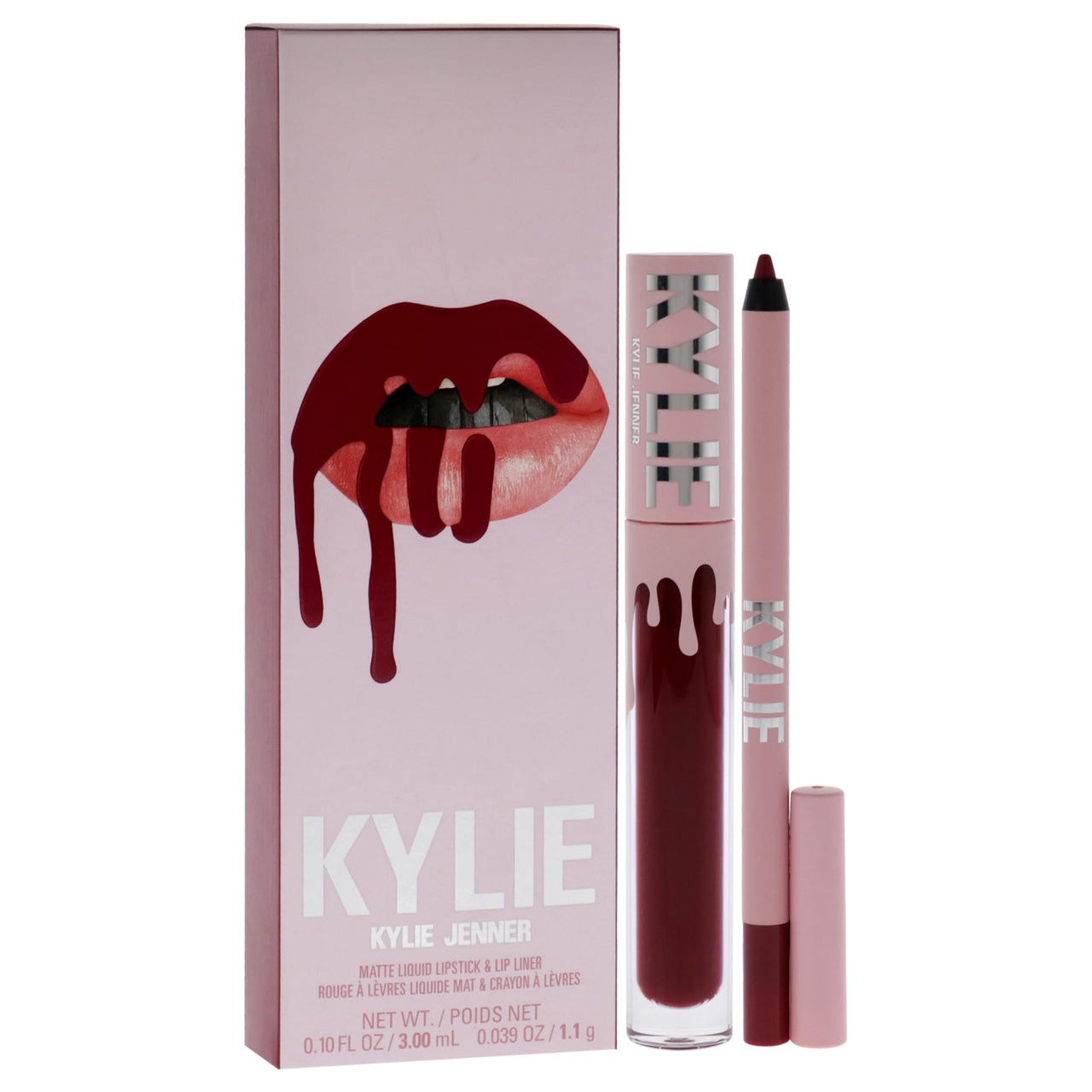 Matte Lip Kit - 403 Bite Me by Kylie Cosmetics for Women - 2 Pc 0.10 oz Matte Liquid Lipstick, 0.03 oz Lip Liner