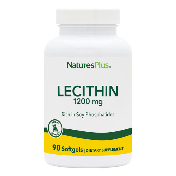 NaturesPlus Lecithin - 1200 mg, 90 Softgels - Rich in Soy Phosphatides - Gluten Free - 90 Servings