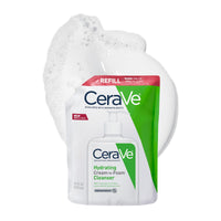 Thumbnail for CeraVe Hydrating Cream To Foam Cleanser, Makeup Remover Face Wash For Dry Skin, Foaming Facial Cleanser With Hyaluronic Acid, Normal To Dry Skin, Fragrance Free & Non Comedogenic, 16 Ounce Refill