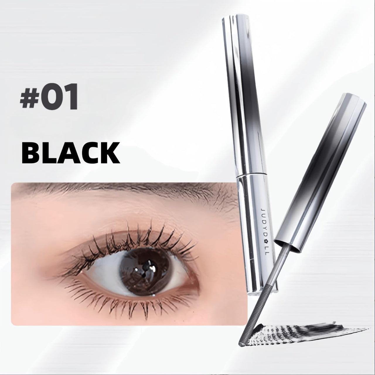 Zexten Judy Doll Mascara，Judy Metal Rod Mascara，Judy Doll 3D Strong Curling Iron Mascara, Bristleless Mascara，Judy doll Metal Mascara Smudge-Proof ，Waterproof, Flake Proof, Long Lasting, Black