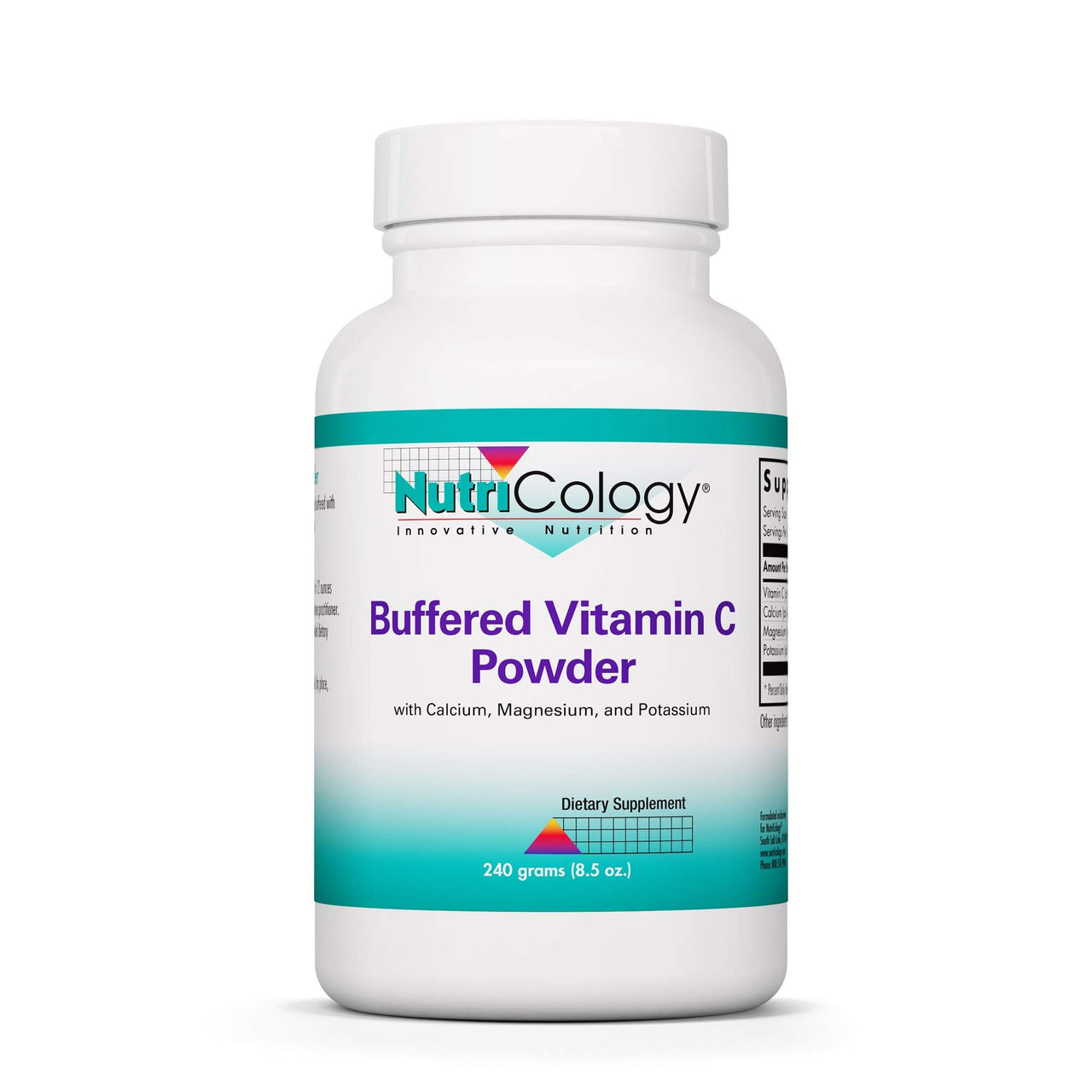 Nutricology Buffered Vitamin C Powder - Calcium, Magnesium, Potassium, Ascorbic Acid, Bowel Tolerance, High-Purity, High Dose, Calcium Carbonate - 8.5 Oz