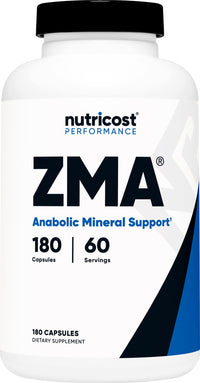 Thumbnail for Nutricost ZMA 180 Capsules - Non-GMO and Gluten Free ZMA Supplement