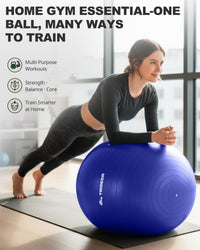 Thumbnail for Trideer Yoga Ball for Exercise, Pregnancy & Birthing, 5 Sizes Exercise Ball for Physical Therapy, Stability, Fitness, Quick Pump Included