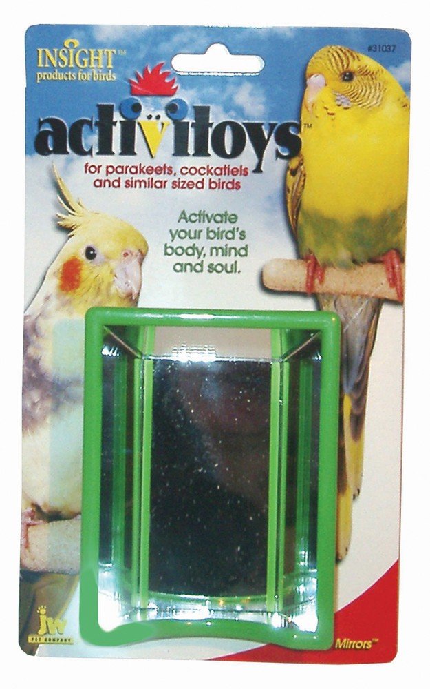 JW Hall Of Mirrors Bird Toy,3.25'' length x 4.25'' width x 1.25'' depth