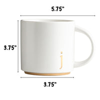 Thumbnail for COLLECTIVE HOME - Monogram Ceramic Mugs, 15 oz Golden Initial Coffee Cups, Elegant Alphabet Tea Mugs, Elegant Personalized Mug with Gift Box, Luxurious Cups for Office and Home (j)