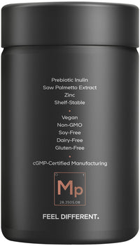 Thumbnail for Codeage Men’s Daily Probiotic Supplement - 50 Billion CFU Probiotic Blend with Zinc, Inulin Prebiotic, Saw Palmetto – Men’s Wellness Support – 1 Capsule Per Serving - Non-GMO – 30 Capsules