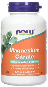 Thumbnail for Now Foods Magnesium Citrate caps- 120 Vcaps ( 2-Pack)