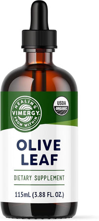 Thumbnail for Vimergy Olive Leaf – Supports Immune Health* 57 2mL (2 Droppers or 58 Drops) Servings (200mg Extract Per Serving) – USDA Certified Organic, Vegan, Paleo-Friendly and Gluten-Free – 115 mL