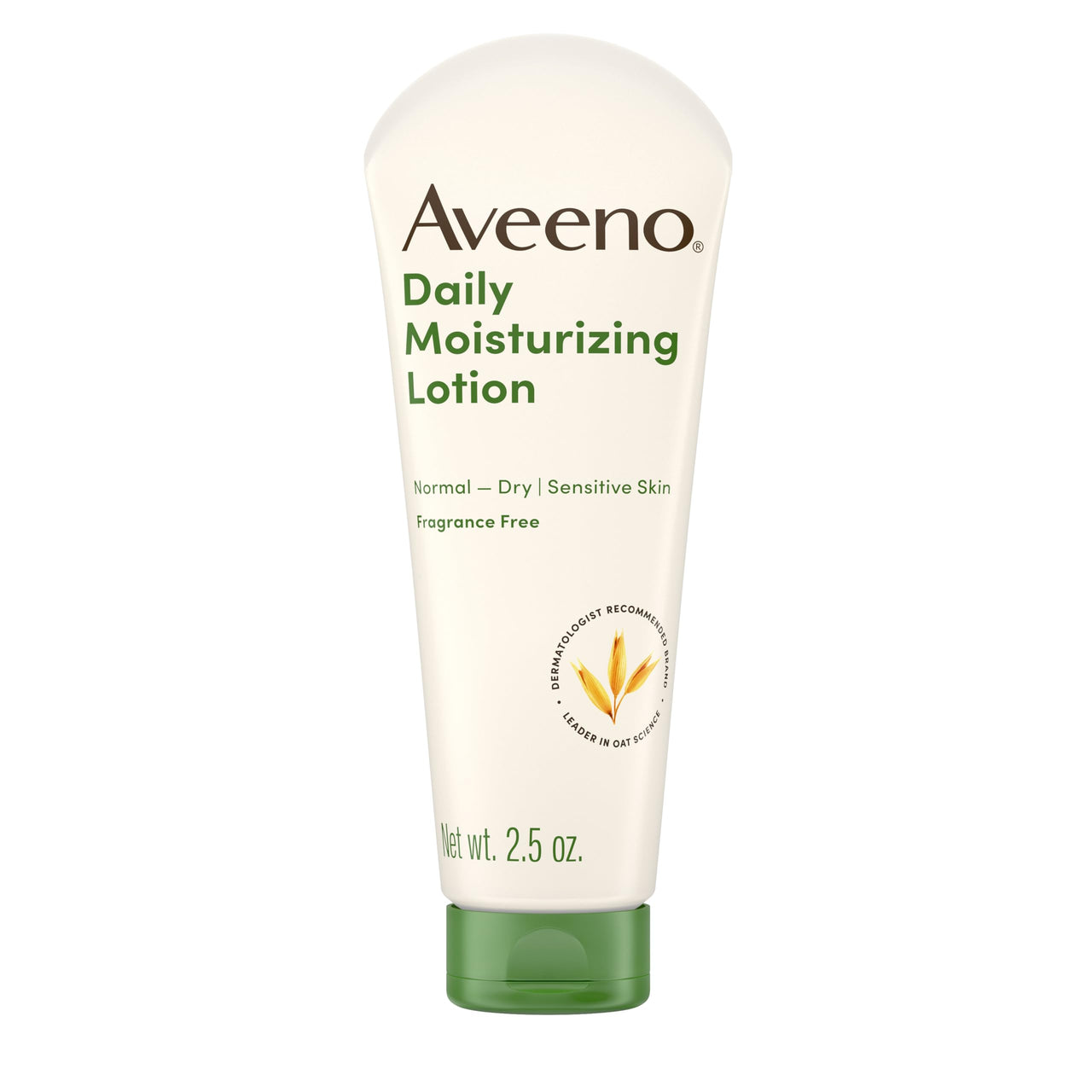Aveeno Daily Moisturizing Body Lotion with Soothing Prebiotic Oat, Gentle Lotion Nourishes Dry Skin With Moisture, Paraben-, Dye- & Fragrance-Free, Non-Greasy & Non-Comedogenic, 2.5 fl. oz, 3 Pack