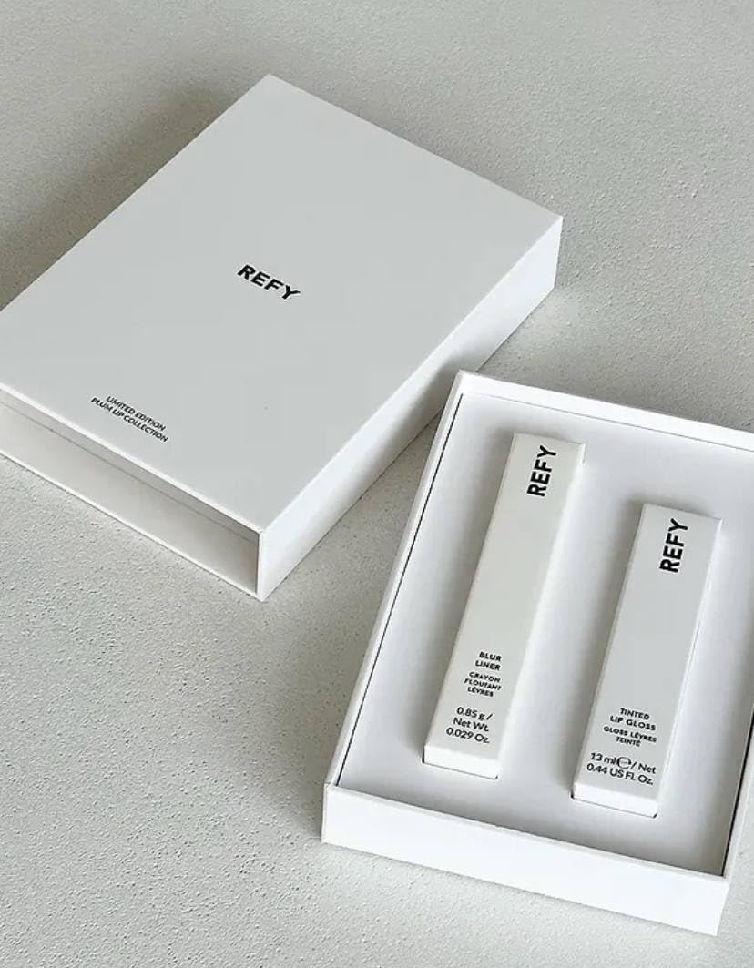 REFY Plum Lip Collection (Blur Liner and Tinted Lip Gloss) + Premium Korean Aloe Vera Sheet Masque