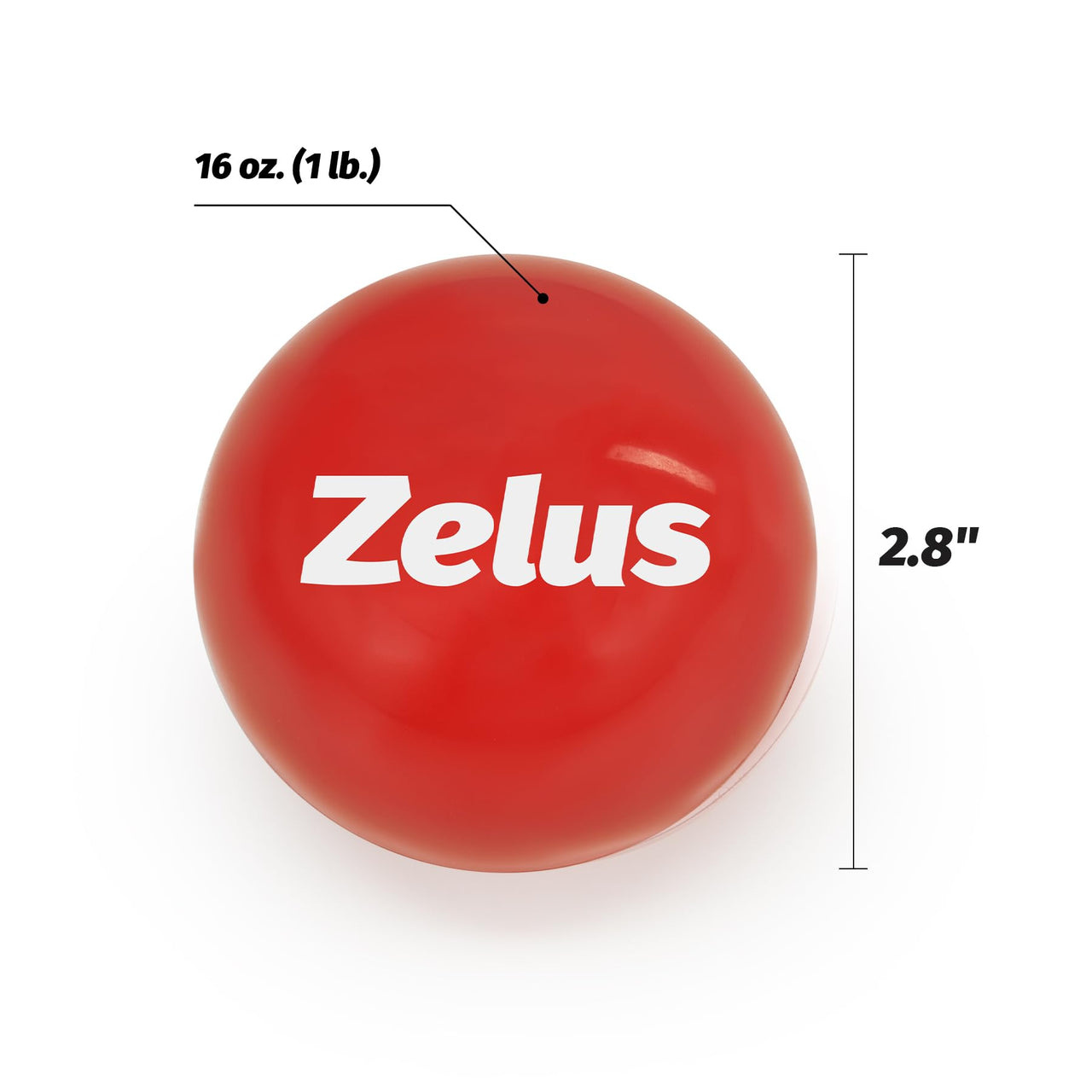 ZELUS Training Balls for Softball and Baseball Practice | 2.8-Inch 1 lb Weight Ball | Baseball Accessory for Strength Hitting Batting Pitching Improvement (Set of 12)