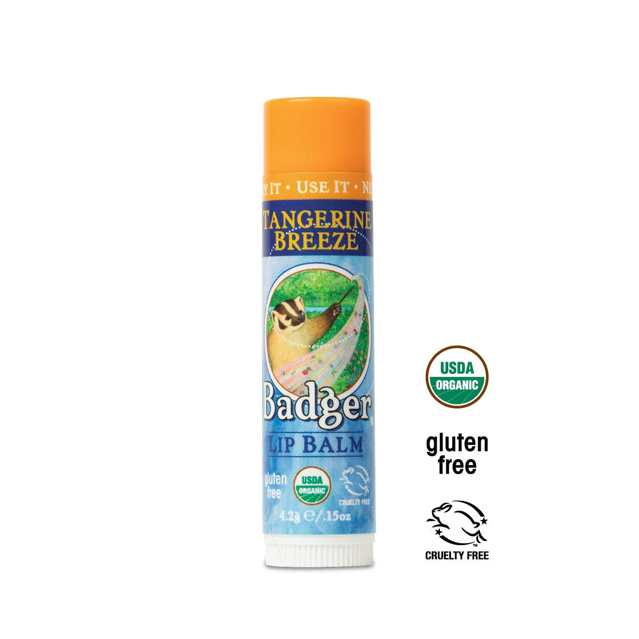 Badger Lip Balm Stick-Tangerine Breeze