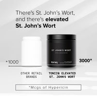 Thumbnail for 1,000mg Ultra High Strength St. John's Wort Capsules (Non-GMO) - 7X Concentrated Extract - 0.3% Hypericin - Highly Purified and Bioavailable - 120 Capsules
