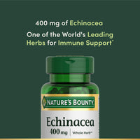 Thumbnail for Nature's Bounty Echinacea, Herbal Supplement, Supports Immune Health, 400mg, 100 Capsules