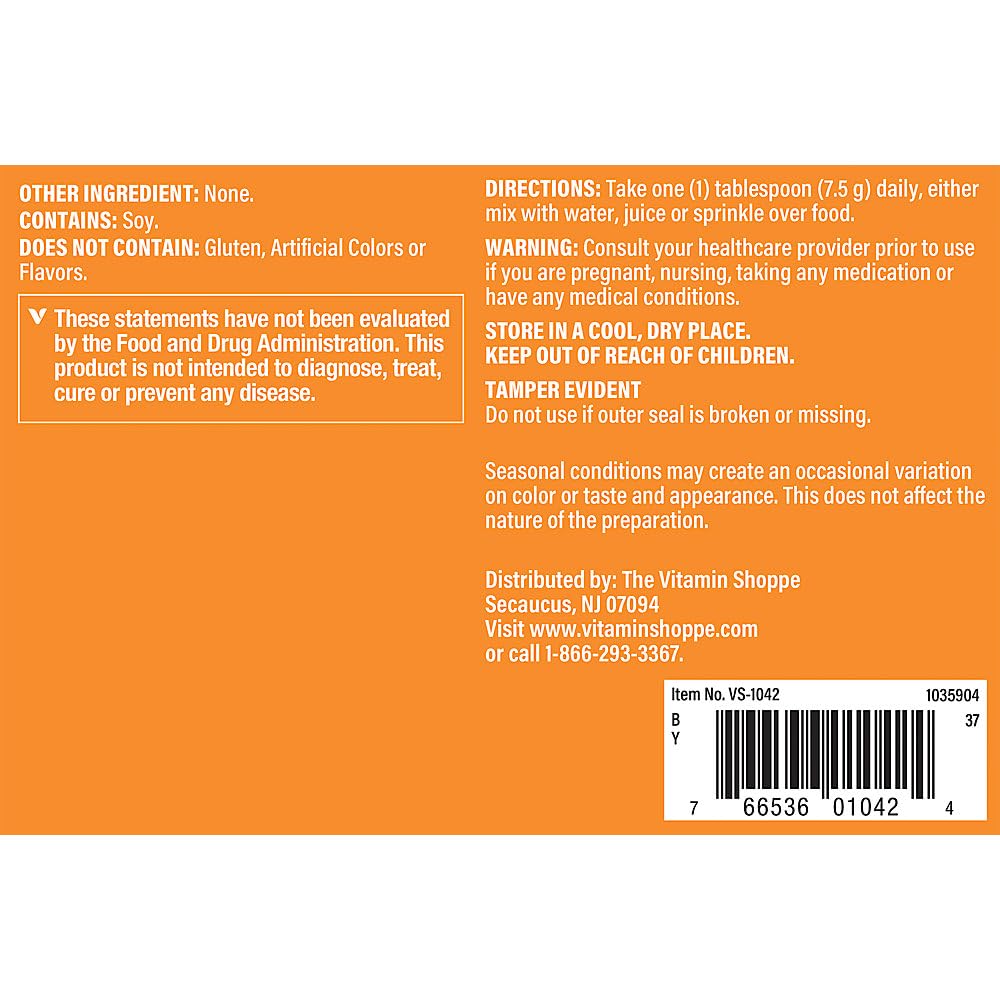 The Vitamin Shoppe Lecithin Granules - Brain Memory & Liver Support | Phosphatidylcholine Complex | 16 oz Powder | 100% Soy-Based