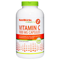 Thumbnail for NutriBiotic - Vitamin C 1000 Mg Capsules, 500 Count | Essential Immune, Antioxidant & Collagen Support Supplement | Pharmaceutical Grade L-Ascorbic Acid, 1000 Mg Per Serving | Gluten & GMO Free