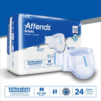 Thumbnail for Attends Care Incontinence Disposable Briefs, Medium, 32