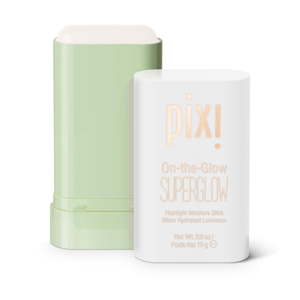 Pixi On-the-Glow SuperGlow | Shade IcePearl | Hydrating Highlighter Stick with Ginseng, Aloe Vera & Fruit Extracts | For Cheeks & Brow Bones | 19g / 0.6oz | Paraben-Free Luminous Natural Highlight
