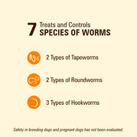 Thumbnail for WORM X PLUS 7 Way De-Wormer Chewables for Dogs - Tablets for Small Dogs & Puppies (6-25 lbs) (pyrantel pamoate/praziquantel), 6 Count