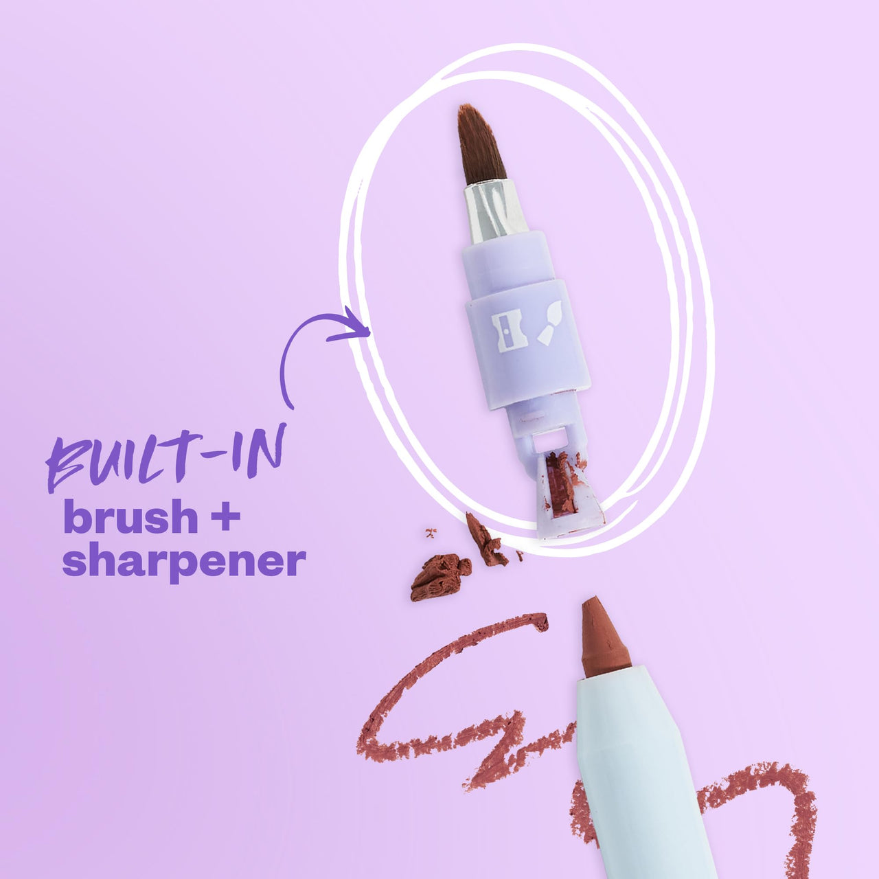 Kosas Hotliner Retractable Lip Liner Pencil with Built-In Brush & Sharpener - Easy Contouring, Hydrating, Long-Lasting - Pigmented Creamy Texture for Plumping Lips - Hyaluronic Acid & Konjac - Mega