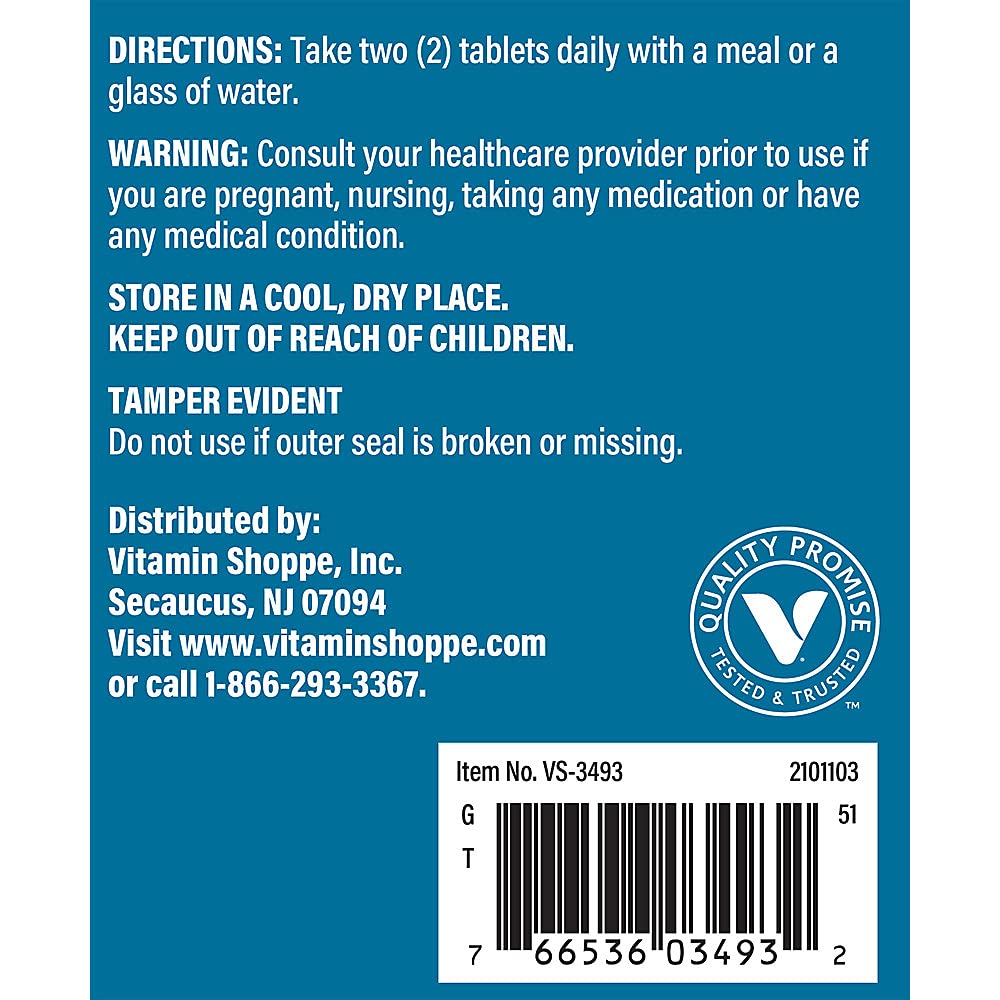 The Vitamin Shoppe Magnesium Glycinate 400MG - High-Absorption Formula to Support Energy Production, Promote Muscle Relaxation, and Enhance Heart Health for Overall Wellness (180 Tablets)